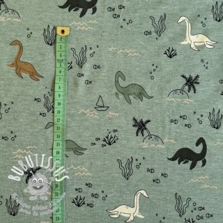 Jersey Water dinosaurs dark mint melange