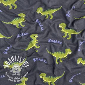 Jersey Dinosaurs indigo melange