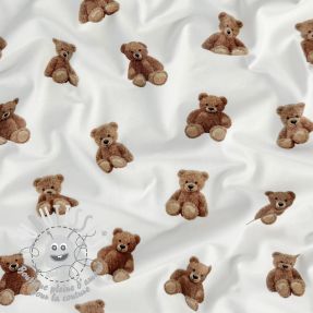 Jersey Teddy bears ecru digital print ORGANIC