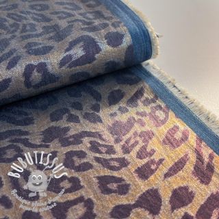 Tissu coton JEANS FOIL Animal