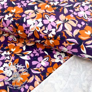 Sweat Bright flowers design purple ochre