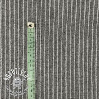 Tissu double gaze/mousseline YARN DYED Stripes grey