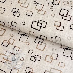 Viscose lin FOIL Graphic bronze