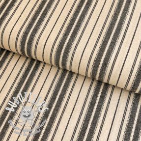 Viscose lin Doubled stripes black