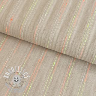 Viscose lin NEON stripe multicolour