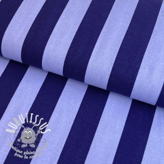 Tissu coton FLANNEL Stripes cobalt