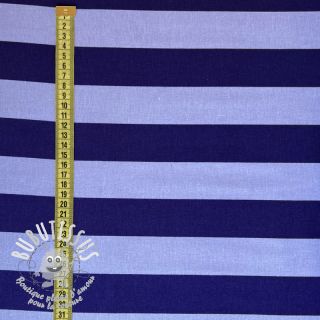 Tissu coton FLANNEL Stripes cobalt