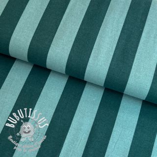 Tissu coton FLANNEL Stripes petrol