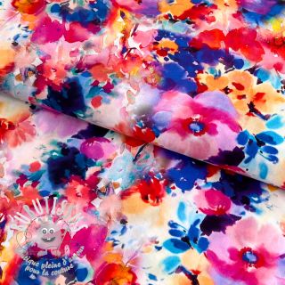 Viscose RADIANCE Splash flowers digital print