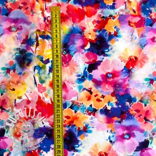 Viscose RADIANCE Splash flowers digital print