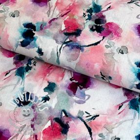 Viscose RADIANCE Abstract aquarella digital print