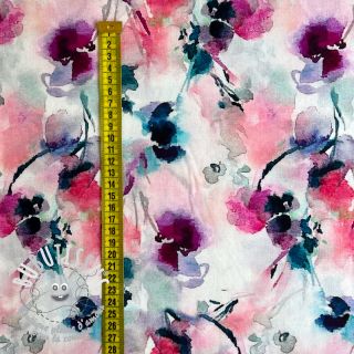 Viscose RADIANCE Abstract aquarella digital print