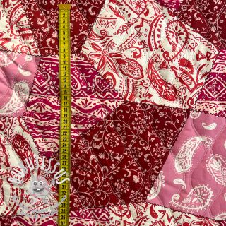 Tissu matelassé STEPPED Patchwork fuchsia