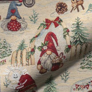 Tissu déco GOBELIN PREMIUM Tomte Jolly Holiday