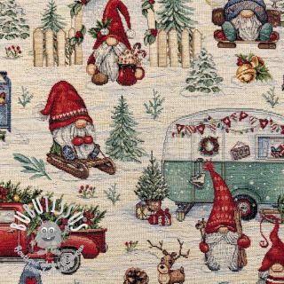 Tissu déco GOBELIN PREMIUM Tomte Jolly Holiday