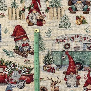 Tissu déco GOBELIN PREMIUM Tomte Jolly Holiday