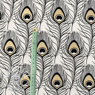 Tissu déco jacquard Peacock Feather Deco metallic deluxe