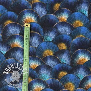 Tissu déco Scale Peacock Feather digital print