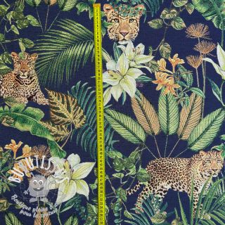 Tissu déco GOBELIN PREMIUM Leopard Leaf Jungle