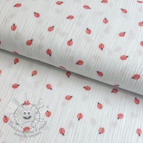 Tissu double gaze/mousseline Ladybug digital print