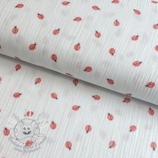 Tissu double gaze/mousseline Ladybug digital print