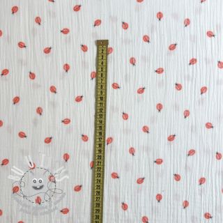 Tissu double gaze/mousseline Ladybug digital print