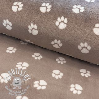 Polaire bien-etre Dog paw beige