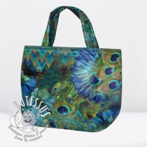 Tissu déco BAG Peacock design panel