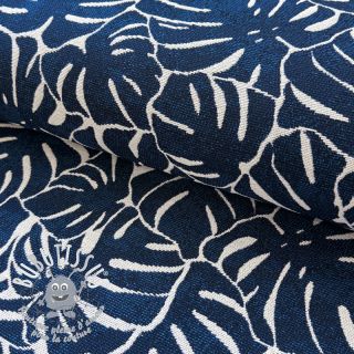 Tissu déco jacquard Anthéa bleu