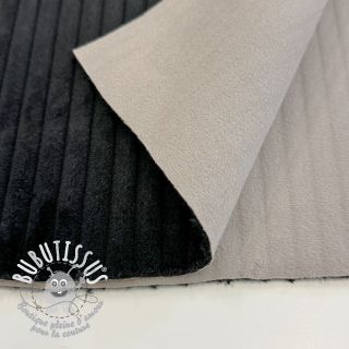 Tissu velours cotelé FUTE noir