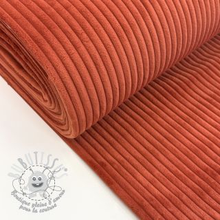 Tissu velours cotelé FUTE terracotta