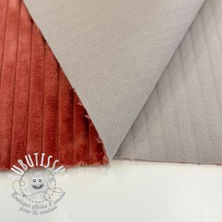 Tissu velours cotelé FUTE terracotta