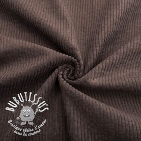 Tissu velours cotelé 6W WASHED STRETCH dark brown