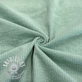 Tissu velours cotelé 6W WASHED STRETCH mint