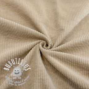 Tissu velours cotelé 6W WASHED STRETCH sand