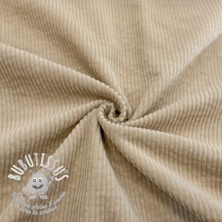 Tissu velours cotelé 6W WASHED STRETCH sand