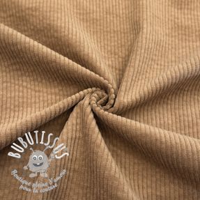 Tissu velours cotelé 6W WASHED STRETCH camel