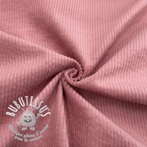 Tissu velours cotelé 6W WASHED STRETCH rose