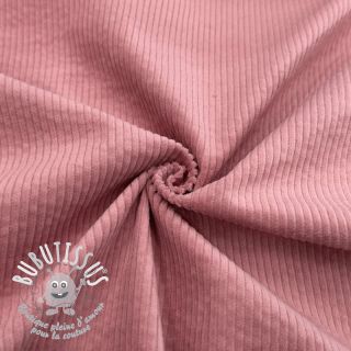 Tissu velours cotelé 6W WASHED STRETCH rose