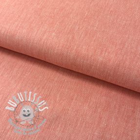 Tissu mélange lin et cotton Fishbone salmon