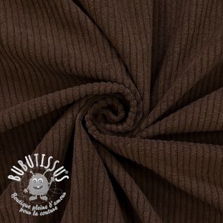 Tissu velours cotelé 6W COTTON TOUCH dark brown