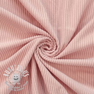 Tissu velours cotelé 6W COTTON TOUCH rose