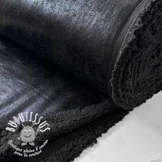 Tissu de manteau GLAMOROUS TEDDY LAMMY black