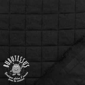 Tissu matelassé Square jacquard black