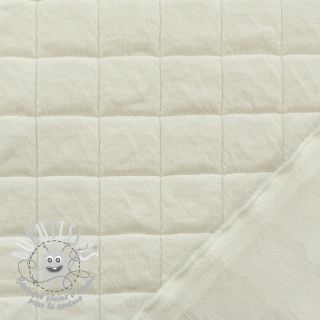 Tissu matelassé Square jacquard off white