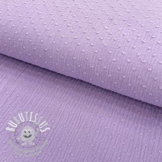 Tissu double gaze/mousseline DOBBY lilac