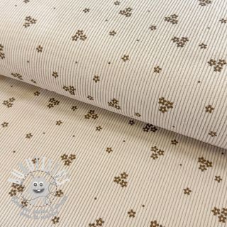 Tissu velours cotelé STRETCH Mini flowers design B