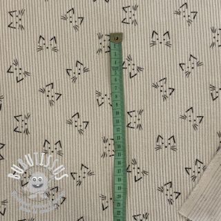 Tissu velours cotelé STRETCH Cute animals design E