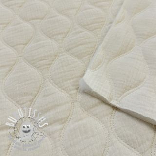 Tissu double gaze/mousseline QUILT natural