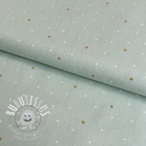 Tissu coton Sweet bear light green ORGANIC